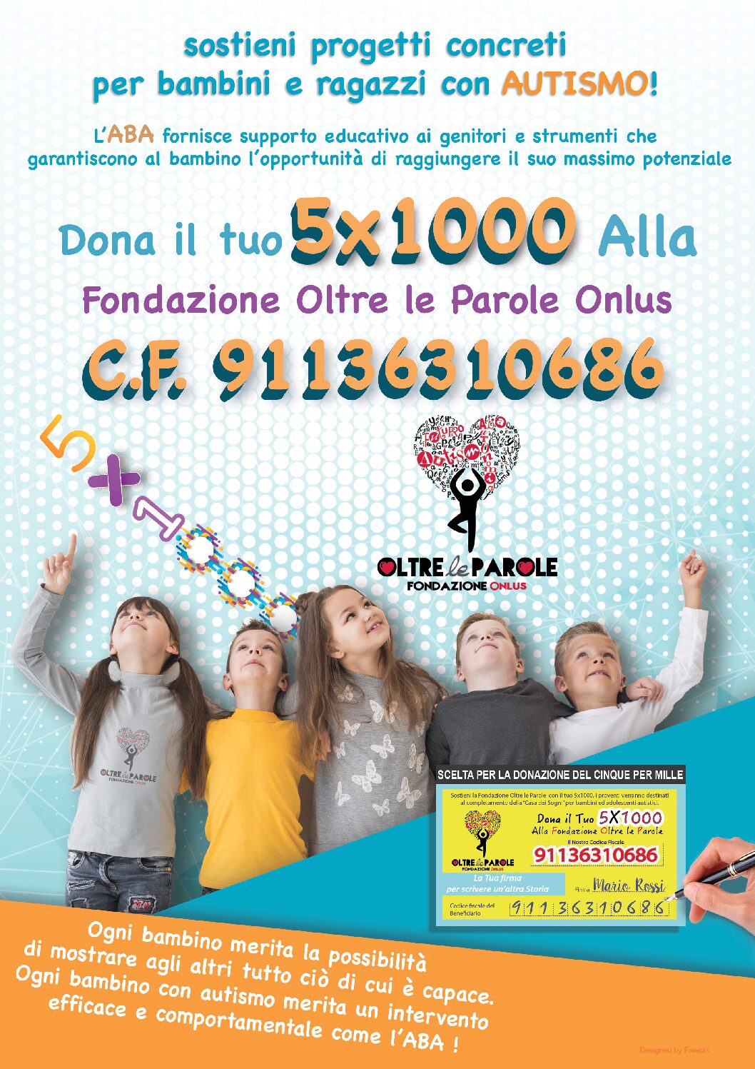 Sostieni progetti concreti…Fondazione oltre le parole Onlus 5×1000